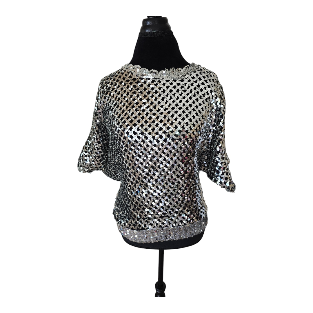 Vintage Sequin Size Small S Blouse